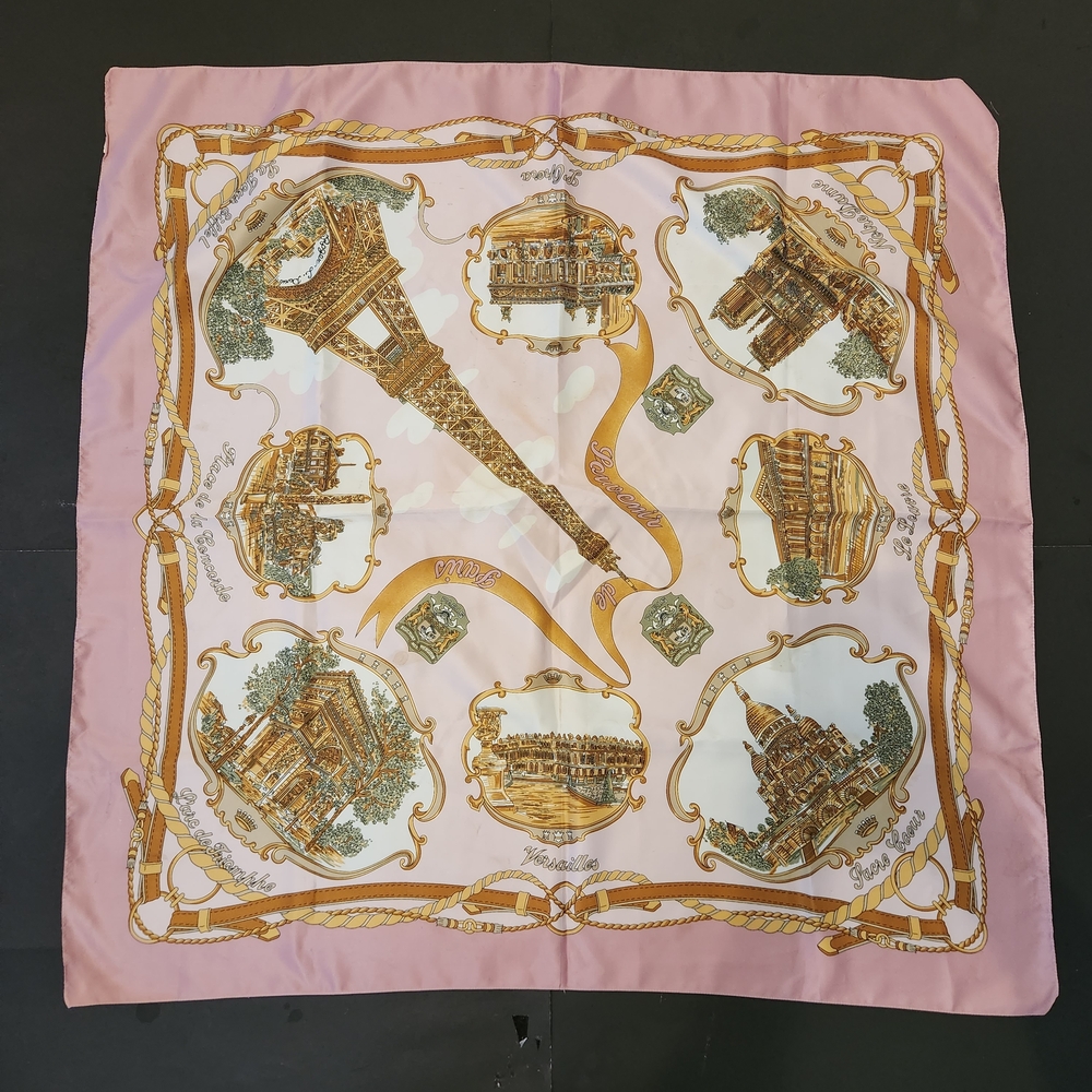Hermes Pink and Gold Scarf - Picture 3 of 8